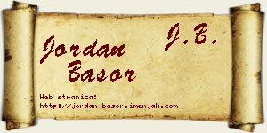 Jordan Basor vizit kartica